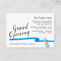 Blue Ribbon, Grand Opening Ceremony Card