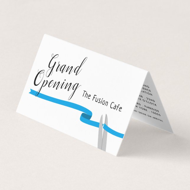 Blue Ribbon, Grand Opening Ceremony Photo/Map Card (Front)