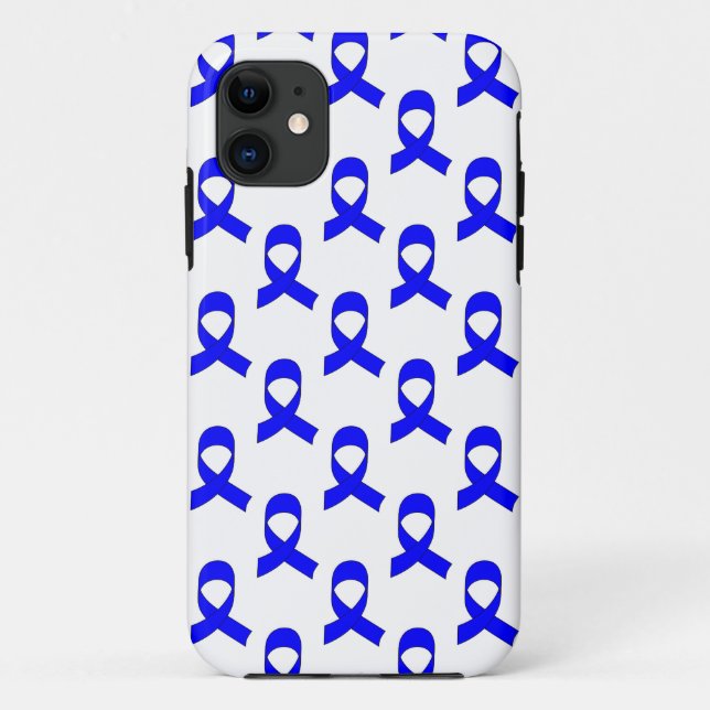 Blue Ribbon Pattern Case-Mate iPhone Case (Back)