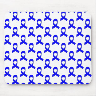Blue Ribbon Pattern Mouse Mat