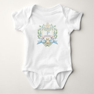 Blue Ribbon Puppy Baby Monogram Crest Bodysuit