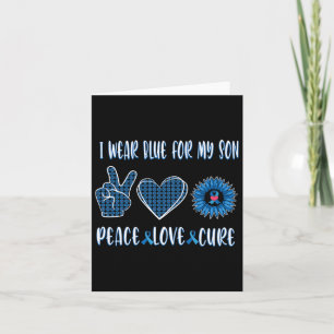 Blue Ribbon To My Son November Diabetes Awareness Card