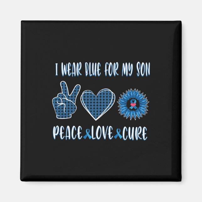 Blue Ribbon To My Son November Diabetes Awareness  Magnet (Front)