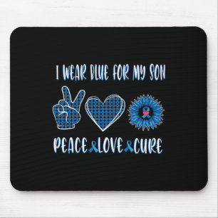 Blue Ribbon To My Son November Diabetes Awareness Mouse Mat