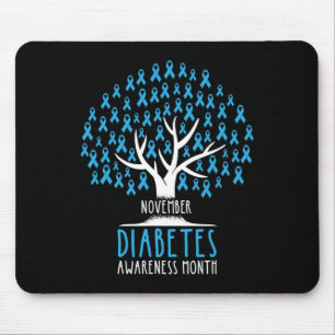 Blue Ribbon Tree - T1d Diabetes Awareness Mouse Mat