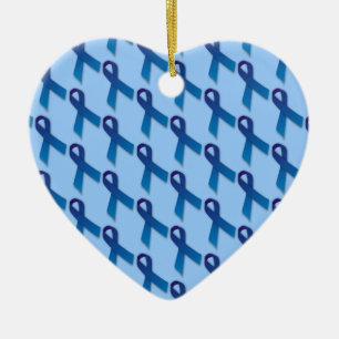 Blue Ribbons Pattern Ceramic Tree Decoration