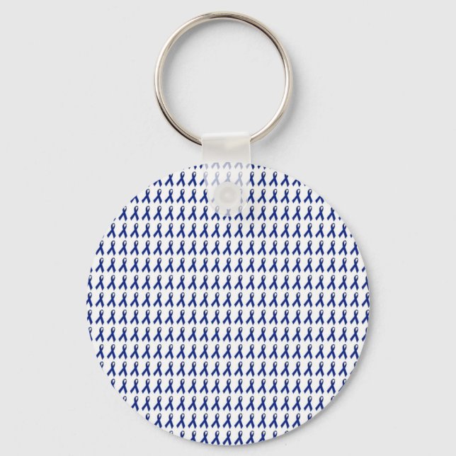 Blue Ribbons Pattern Key Ring (Front)