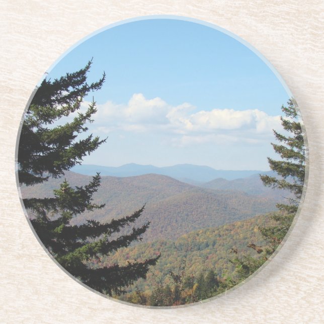 Blue Ridge and Smoky Mountains Coaster (Front)