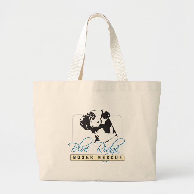Blue Ridge Boxer Rescue Large Tote Bag (Front)