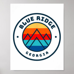 Blue Ridge Georgia Skiing Snowboarding Family Ski Poster