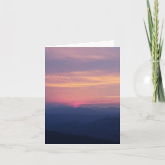 Blue Ridge Mountain Sunrise Greeting Card (Front)