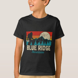 Blue Ridge Mountains Bigfoot Vintage Hiking Hunter T-Shirt