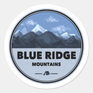 Blue Ridge Mountains Camping Classic Round Sticker