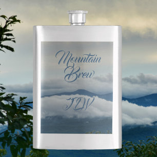Blue Ridge Mountains Customisable Mountain Brew Hip Flask