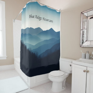 Blue Ridge Mountains, customisable Shower Curtain