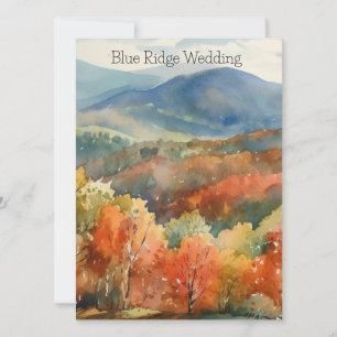 Blue Ridge Mountains, customizable Invitation