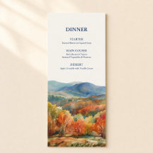 Blue Ridge Mountains Fall Watercolor Wedding