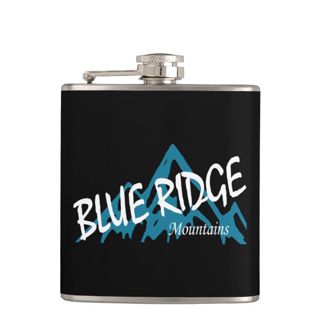 Blue Ridge Mountains Hip Flask (Front)