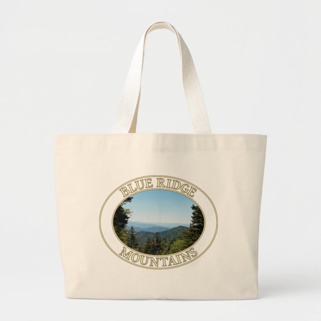 Blue Ridge Mountains in Western North Carolina Large Tote Bag (Front)