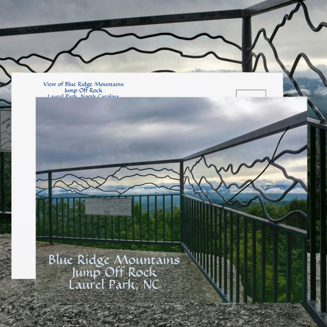 Blue Ridge Mountains Jump Off Rock NC Photographic Postcard (Creator Uploaded)