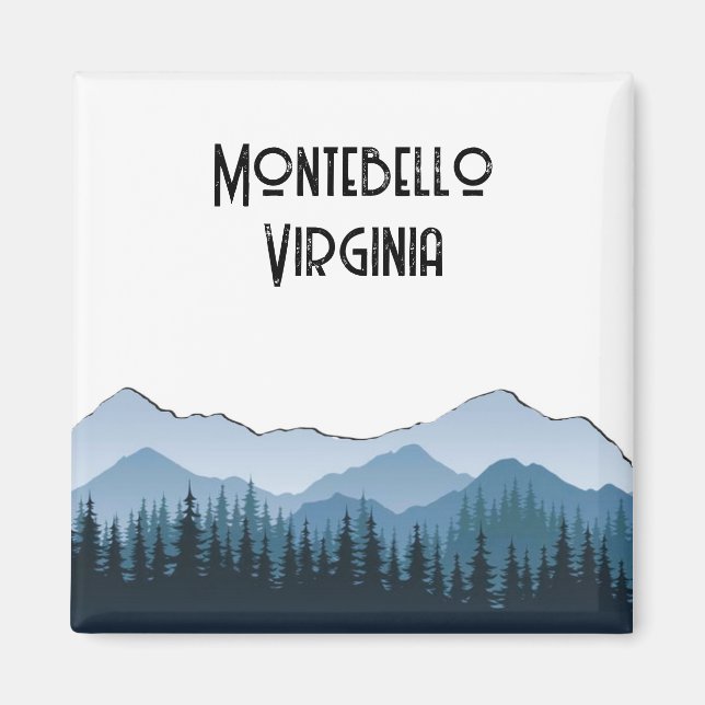 Blue Ridge Mountains, Montebello customisable Magnet (Front)