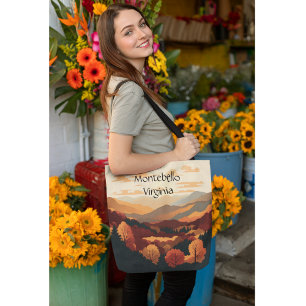 Blue Ridge Mountains, Montebello customisable Tote Bag
