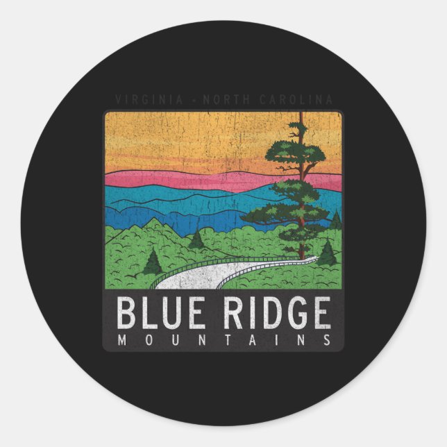 Blue Ridge Mountains National Park Classic Round Sticker (Front)