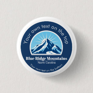 Blue Ridge Mountains NC ski resort souvenir 3 Cm Round Badge