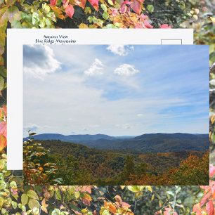 Blue Ridge Mountains North Carolina Autumn View Postcard