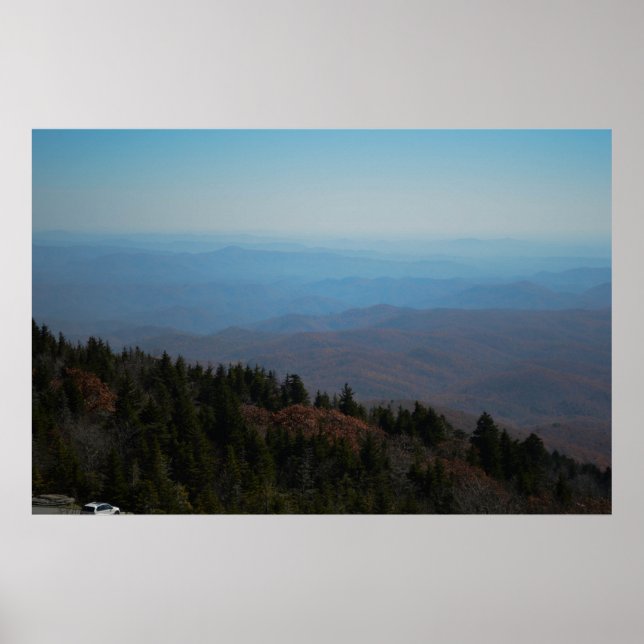 Blue Ridge Mountains North Carolina Nature Photo Poster (Front)