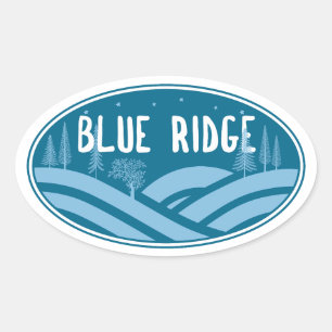 Blue Ridge Mountains Outdoors Oval Sticker