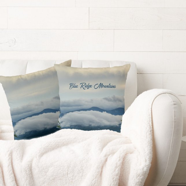 Blue Ridge Mountains Photographic Blue Cushion (Creator Uploaded)