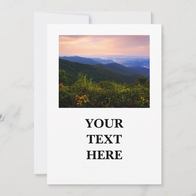 Blue Ridge Mountains Scenic View for Nature Lovers Thank You Card (Front)