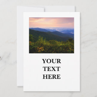 Blue Ridge Mountains Scenic View for Nature Lovers Thank You Card