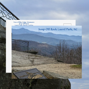 Blue Ridge Mountains View from Jump Off Rock NC Postcard