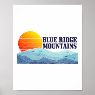 Blue Ridge Mountains Vintage Mountains Usa America Poster