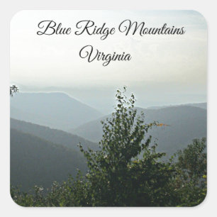 Blue Ridge Mountains, Virginia Square Sticker