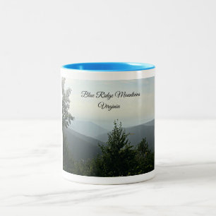 Blue Ridge Mountains, Virginia Two-Tone Coffee Mug
