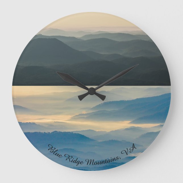 Blue Ridge Mountains Virginia Wall Clock (Front)