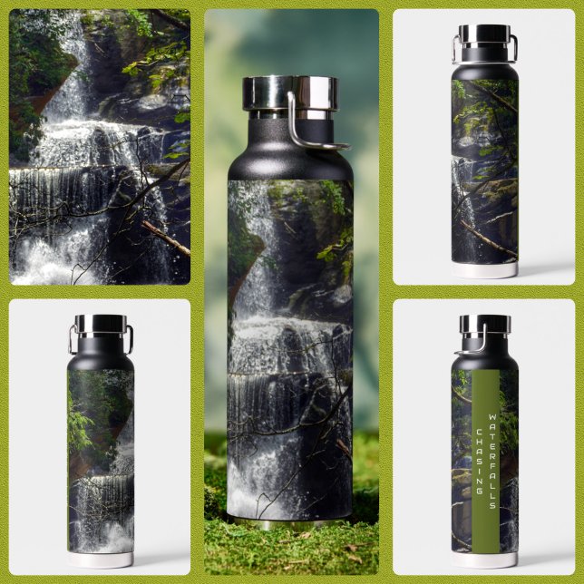 Blue Ridge Mountains Waterfall Water Bottle (Creator Uploaded)