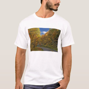 Blue Ridge Parkway curving through autumn colours T-Shirt