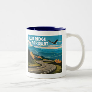 Blue Ridge Parkway Eagle Two-Tone Coffee Mug