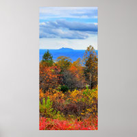 Blue Ridge Parkway Fall Overlook of Pilot Mountain