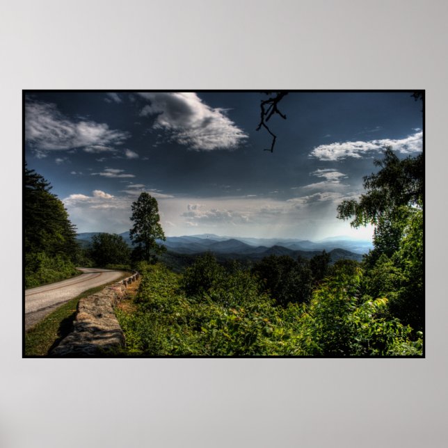 Blue Ridge Parkway HDR Poster (Front)
