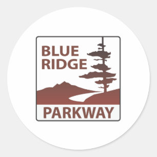 Blue Ridge Parkway Highway Road Trip Classic Round Sticker