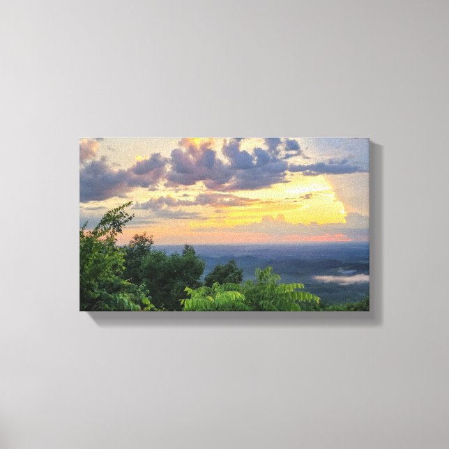 Blue Ridge Parkway - Mountain Sunset 1 Canvas Print (Front)