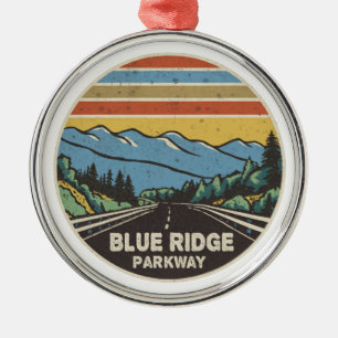 Blue Ridge Parkway Mountains Metal Tree Decoration