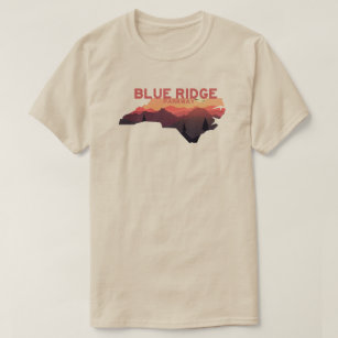 Blue Ridge Parkway North Carolina Map T-Shirt