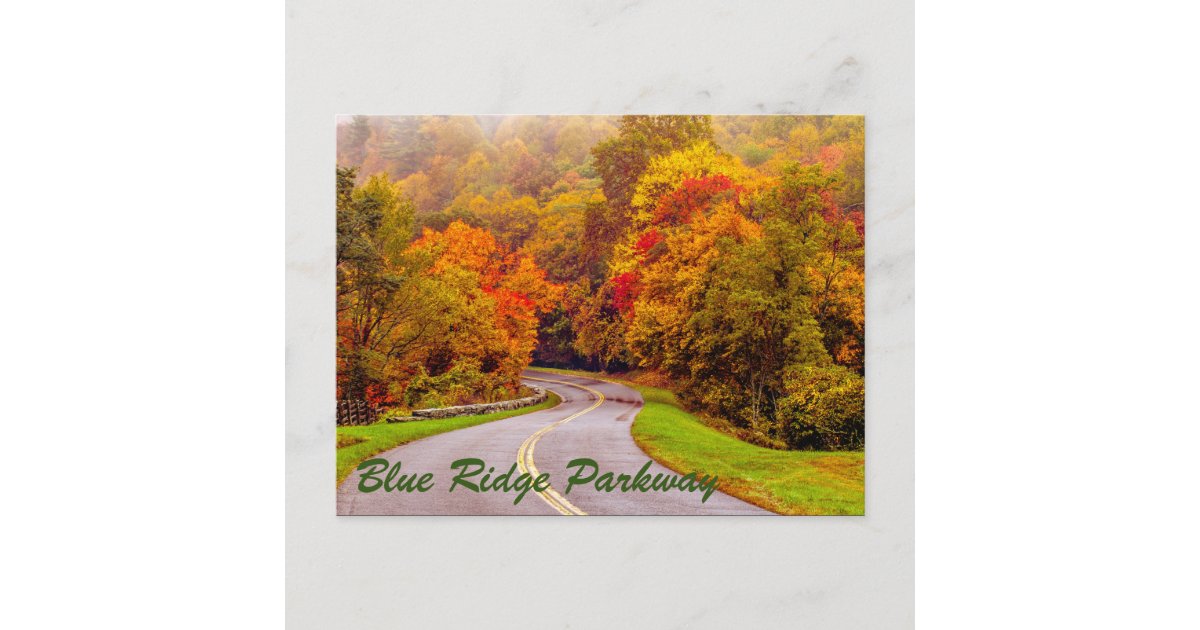 Blue Ridge Ga Postcard blue ridge parkway postcard | Zazzle