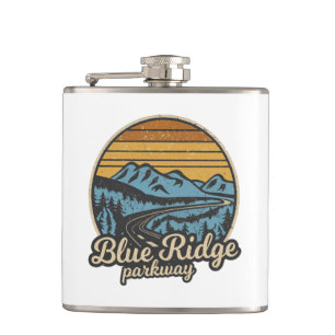 Blue Ridge Parkway Retro Hip Flask